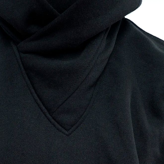 Hoodie, Oversized-Hoodie, japanischer Hoodie, Ninja-Hoodie, Rollkragen-Hoodie, einfarbiger Hoodie