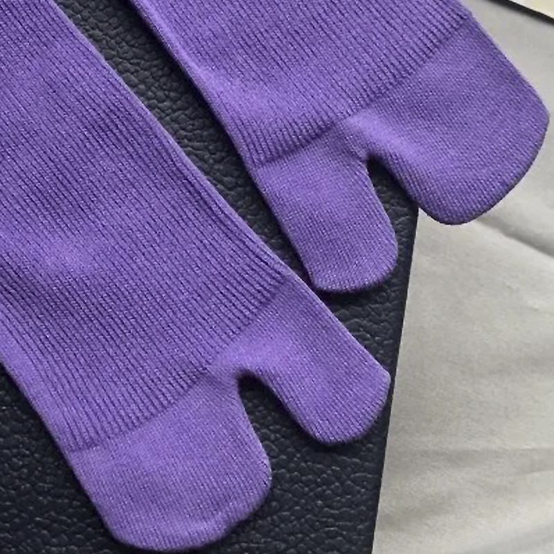 Tabi-Socken, Socken mit geteiltem Zeh, einfarbige Socken