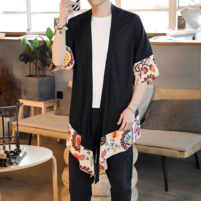 kimono cardigan men, men's haori, haori jacket men