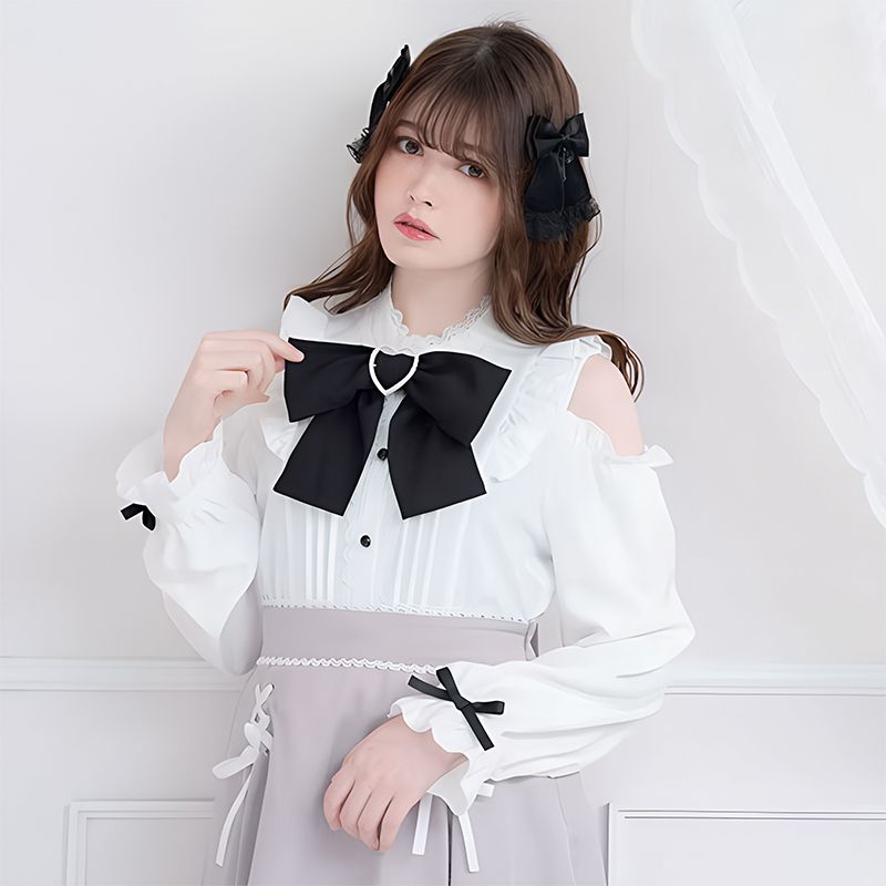Bluse, Langarm-Bluse, Schleifenbluse