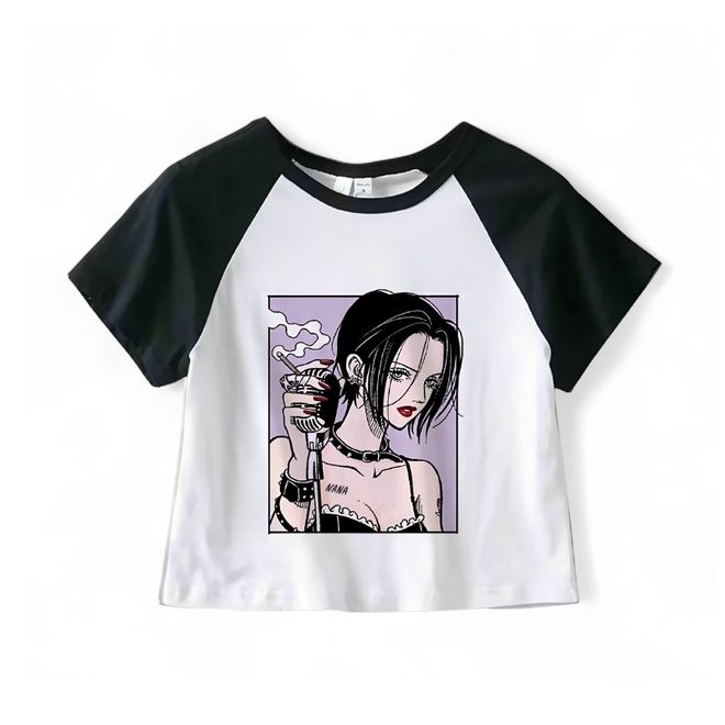 bauchfreies T-Shirt, Anime-T-Shirt